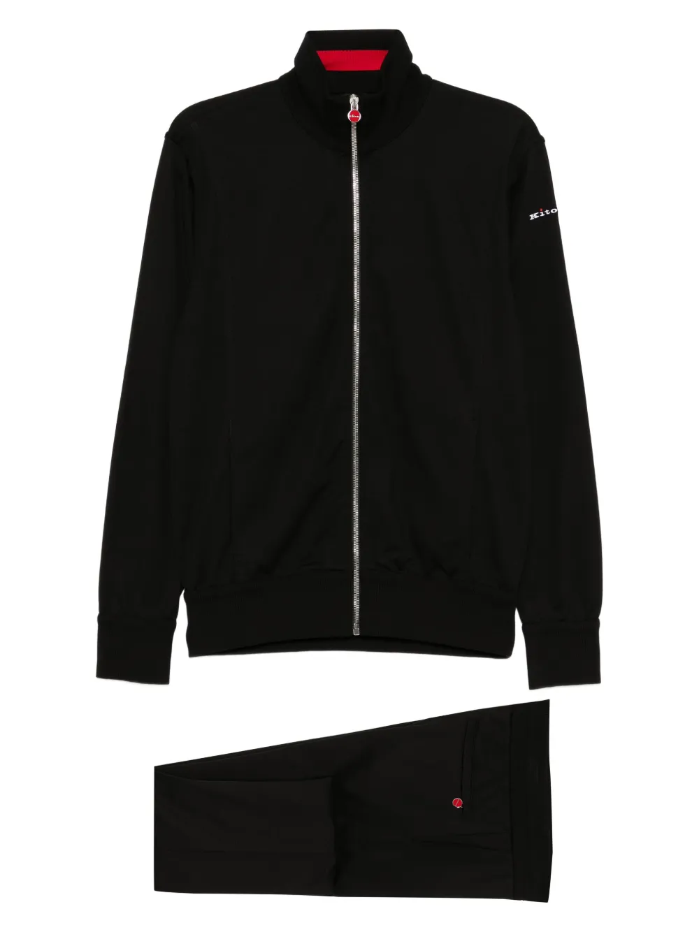 Kiton set de pantalones con logo bordado | negro | Image 1