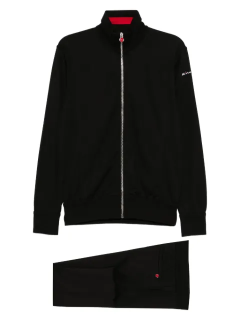 Kiton set de pantalones con logo bordado