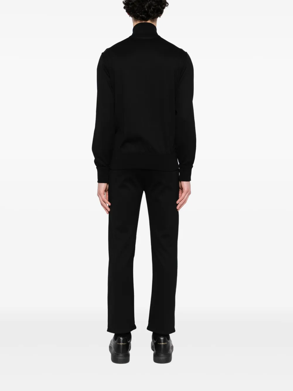 Kiton Broek set met geborduurd logo Zwart