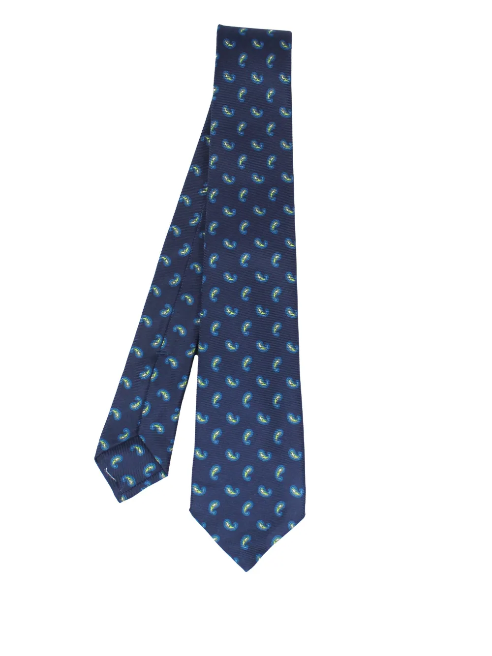 Kiton cravate à motif cachemire | bleu | Image 1