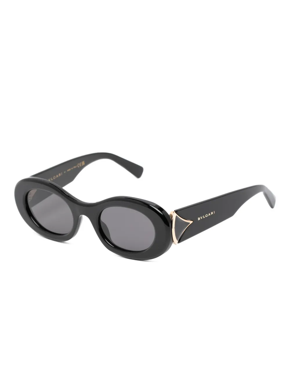 Bvlgari oval-frame sunglasses - Zwart