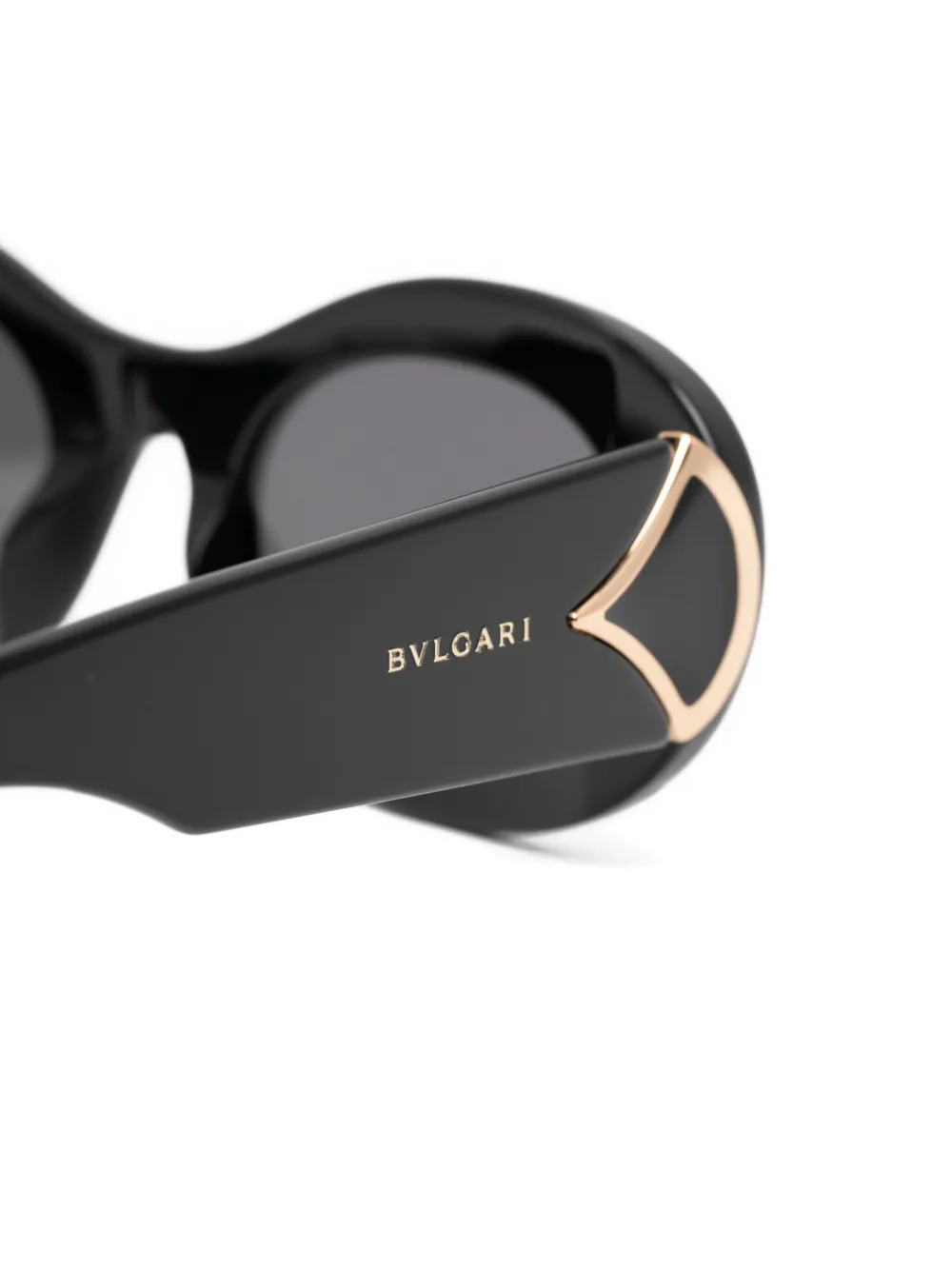  Bvlgari Oval-frame Sunglasses - Black 