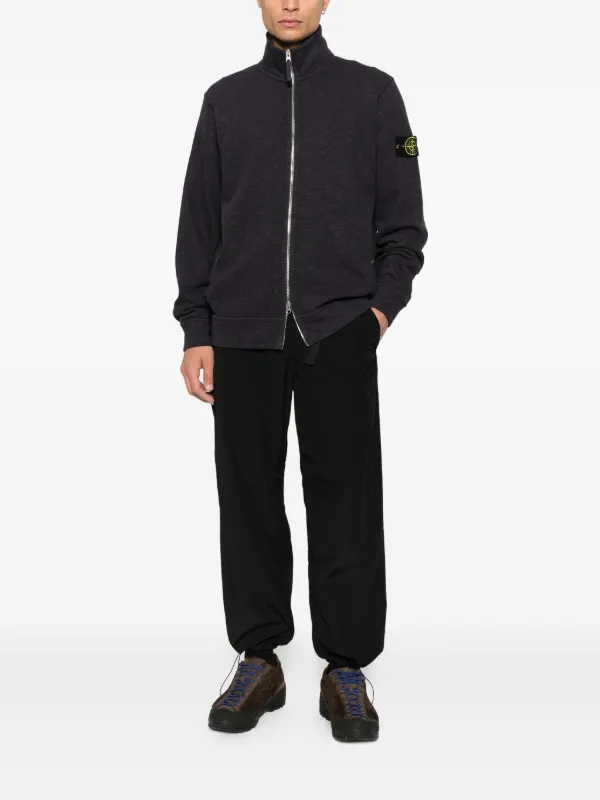 Stone Island ジップアップ スウェットシャツ | ブラック | FARFETCH JP