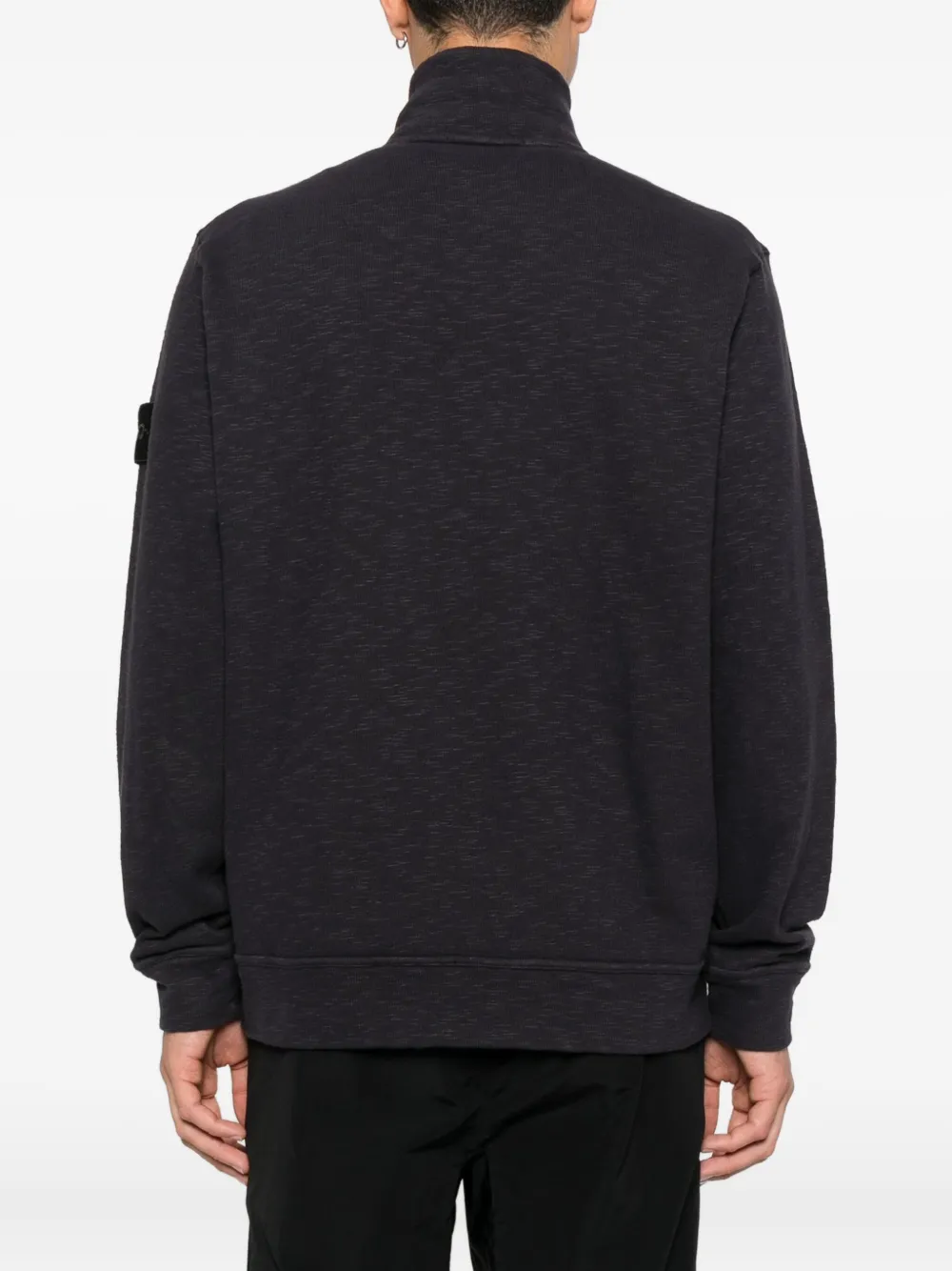 Stone Island Sweater met rits Zwart