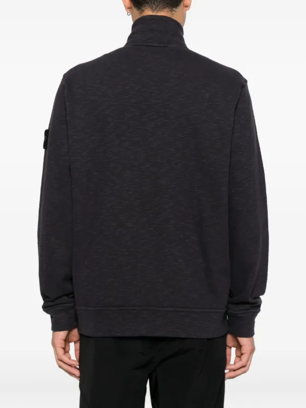 Stone Island ジップアップ スウェットシャツ | ブラック | FARFETCH JP