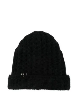 C.P. Company Goggle-lens Ribbed Beanie | Black | FARFETCH