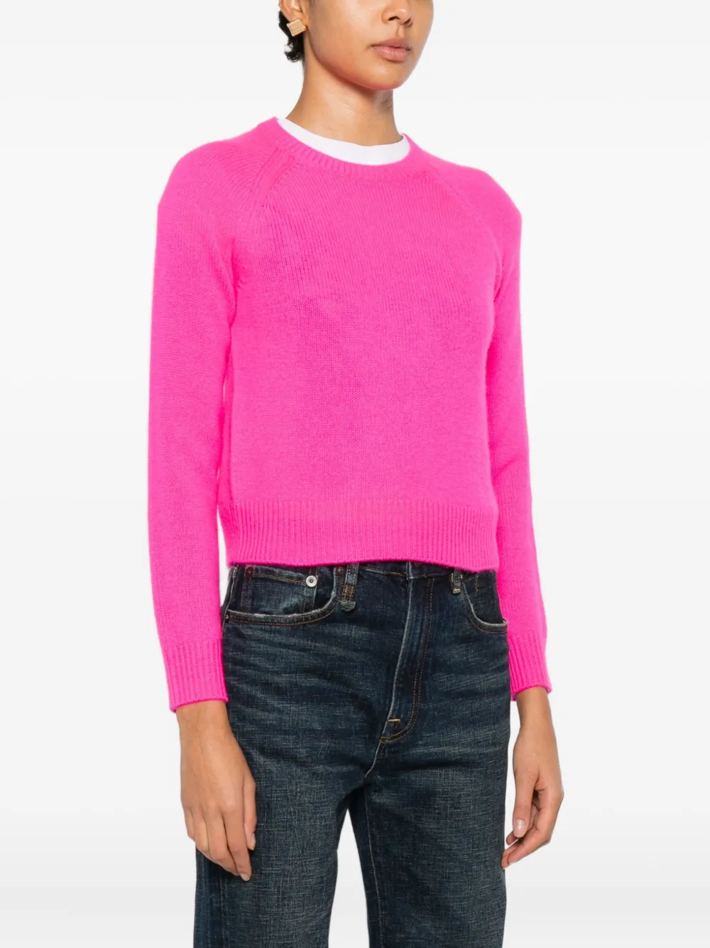 From Future Raglan Sleeve Sweater In Pink