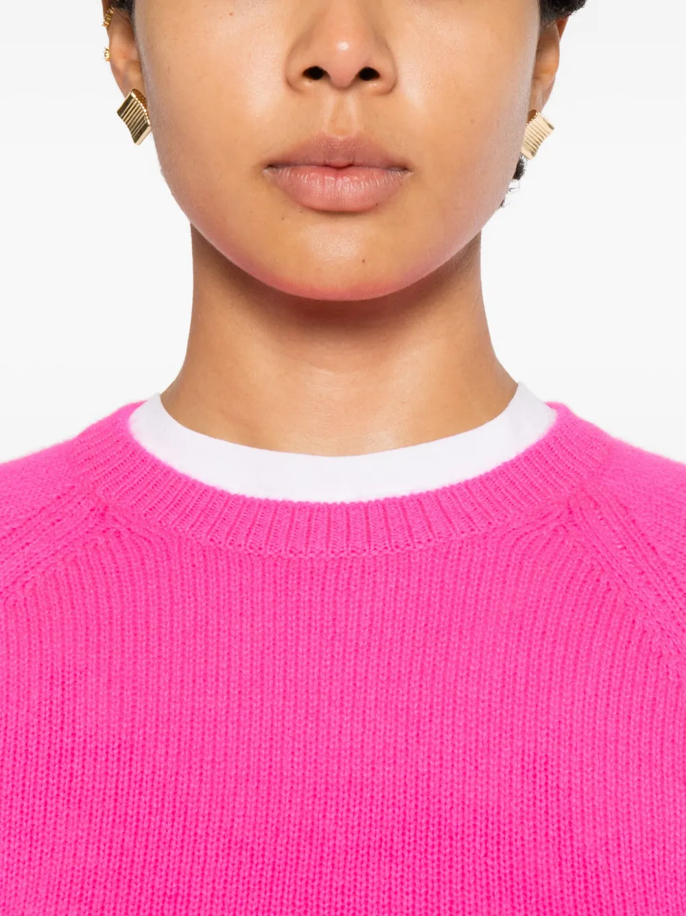 From Future Raglan Sleeve Sweater In Pink