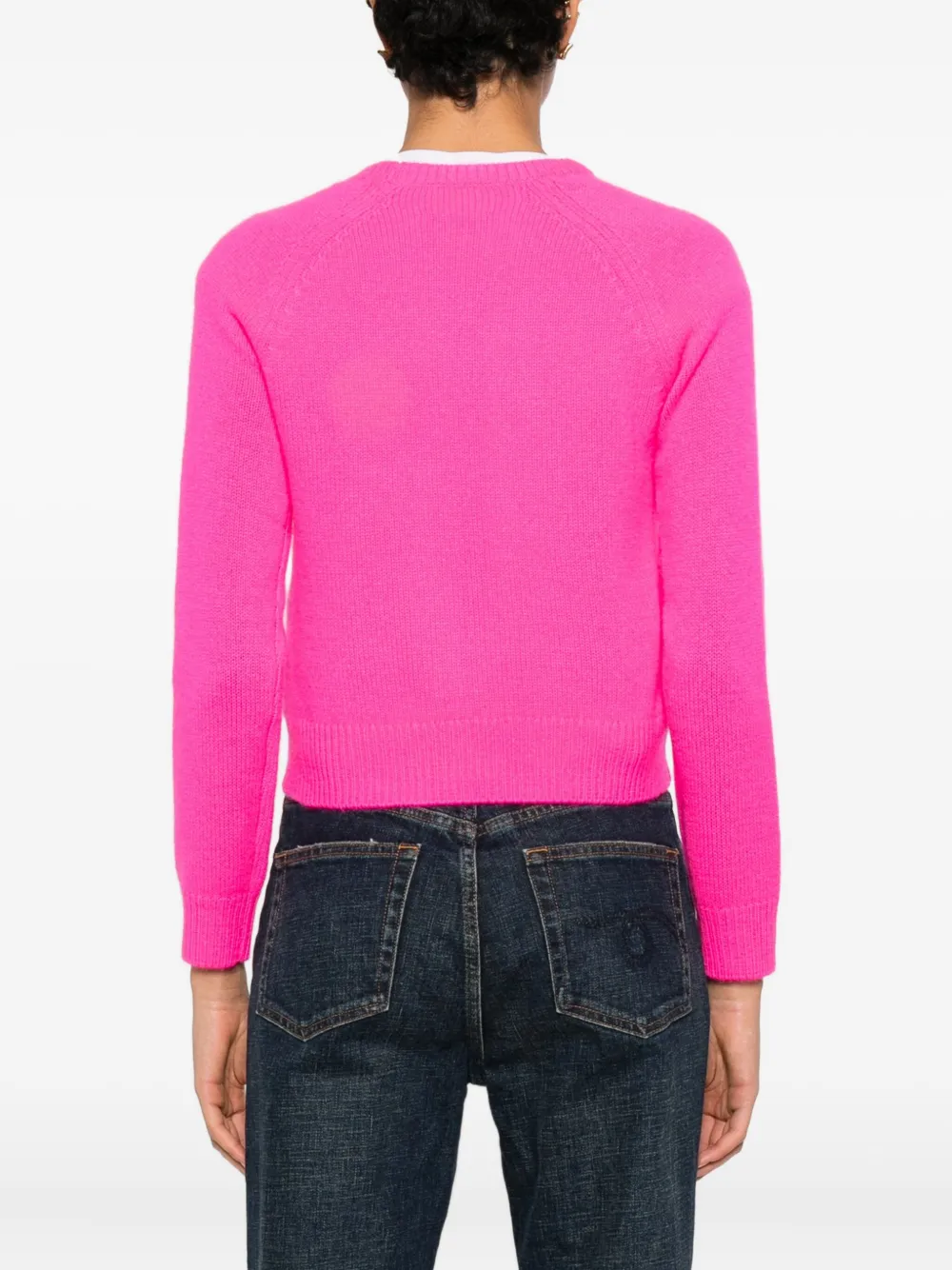 From Future Raglan Sleeve Sweater In Pink