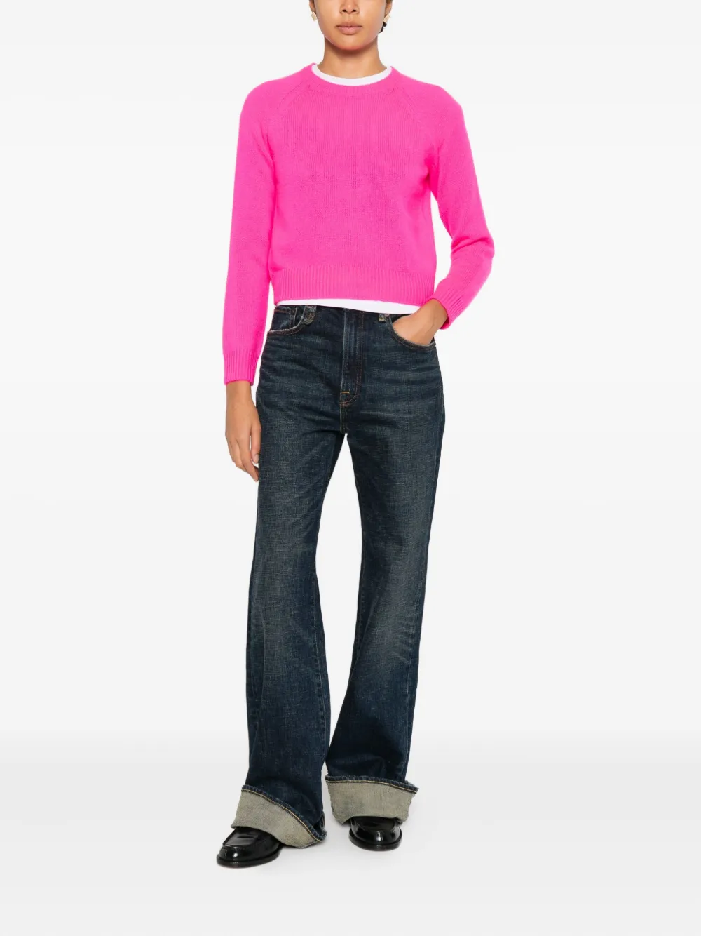 From Future Raglan Sleeve Sweater In Pink
