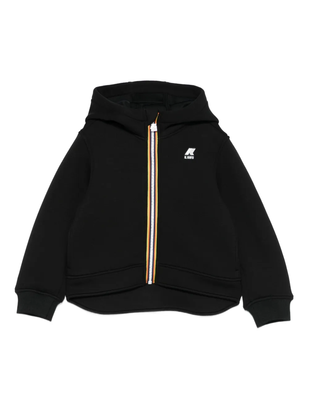 Il Gufo hooded zip-up top | Black | Image 1