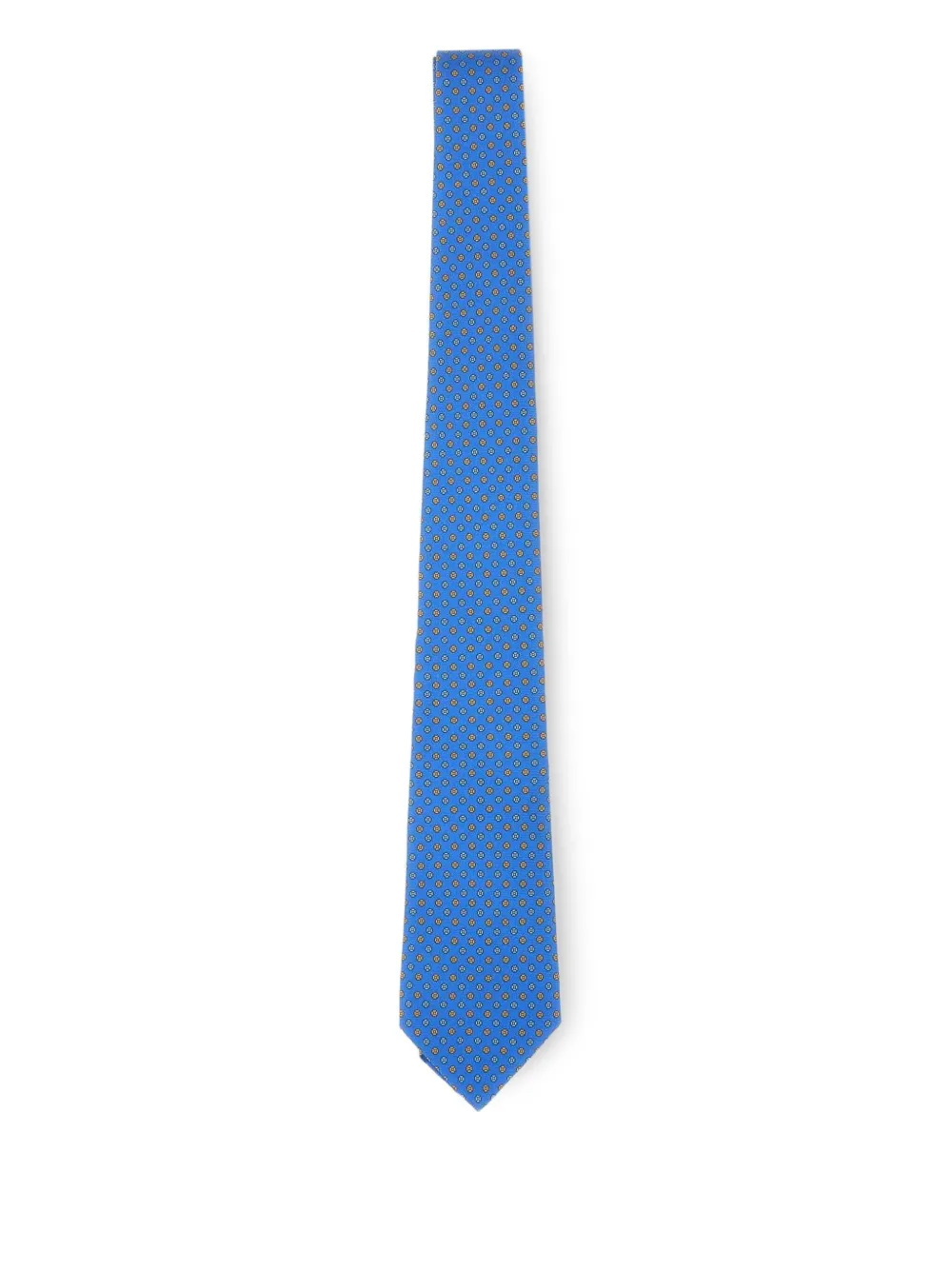 Kiton cravate en soie à fleurs | bleu | Image 1
