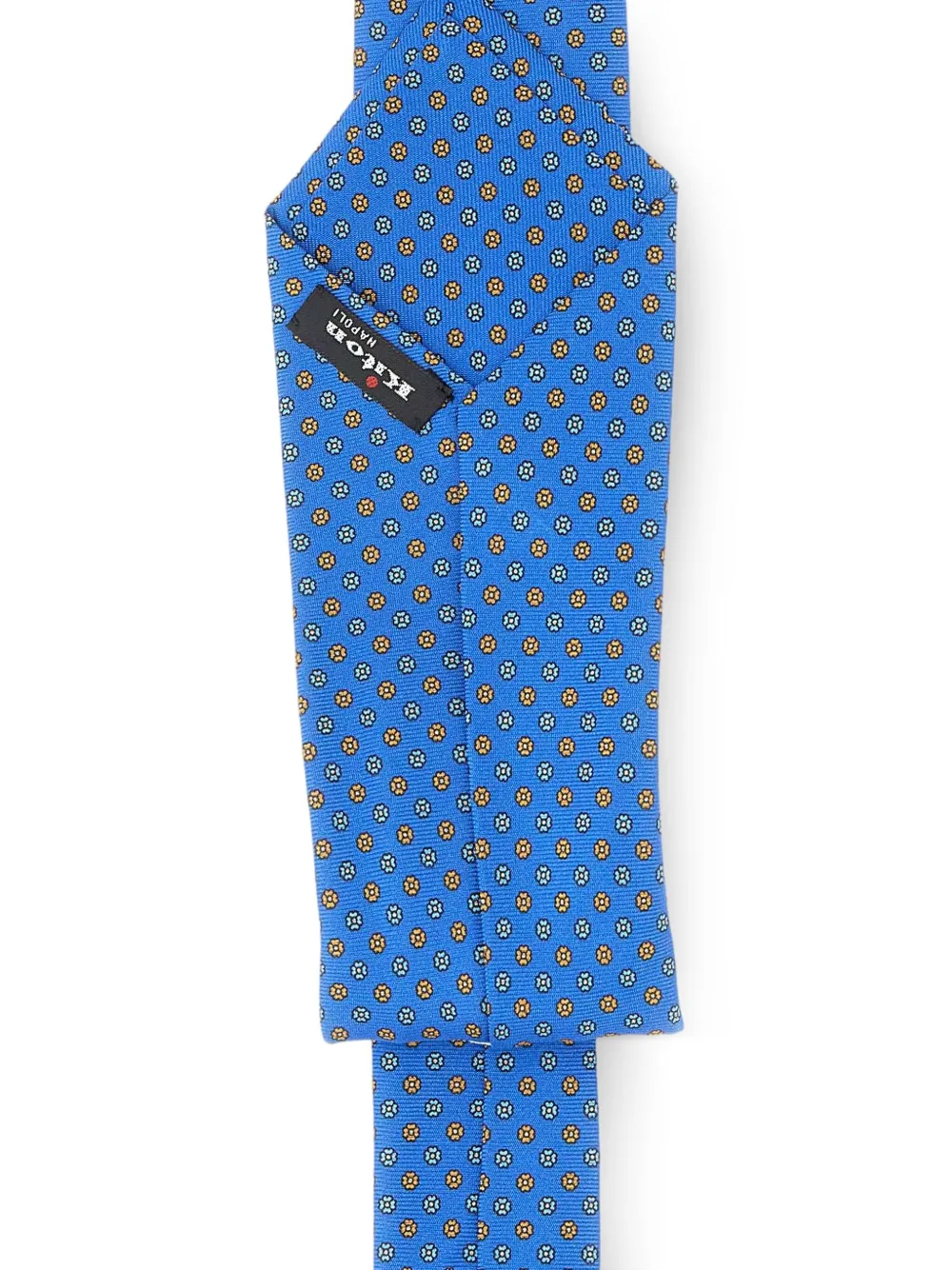 Kiton Stropdas met bloemenprint Blauw