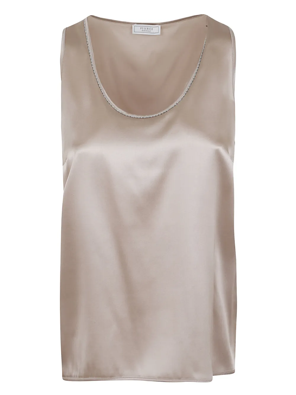 Peserico embellished silk tank top - Toni neutri