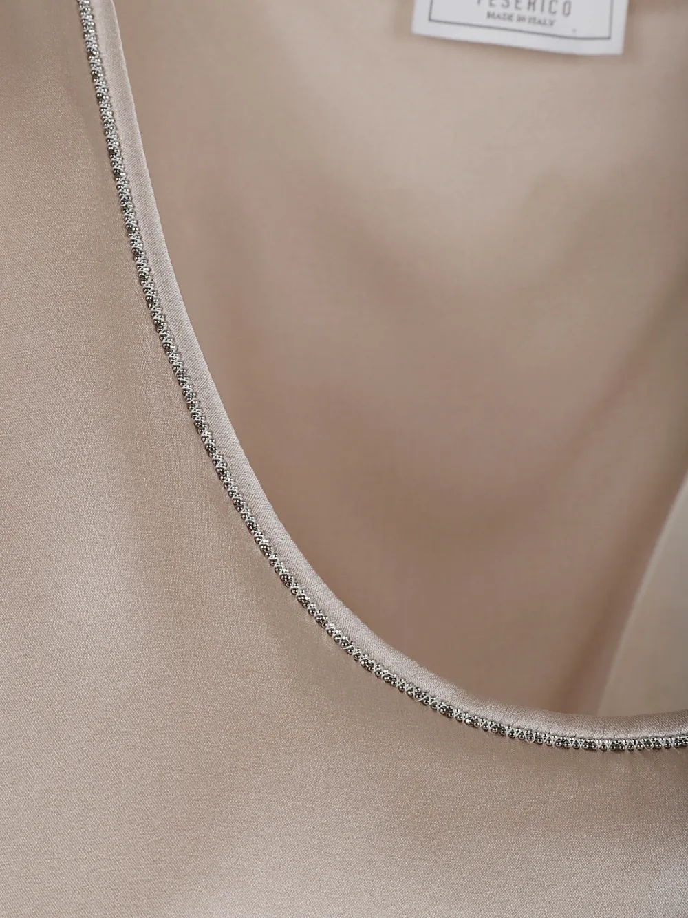 Peserico embellished silk tank top Beige