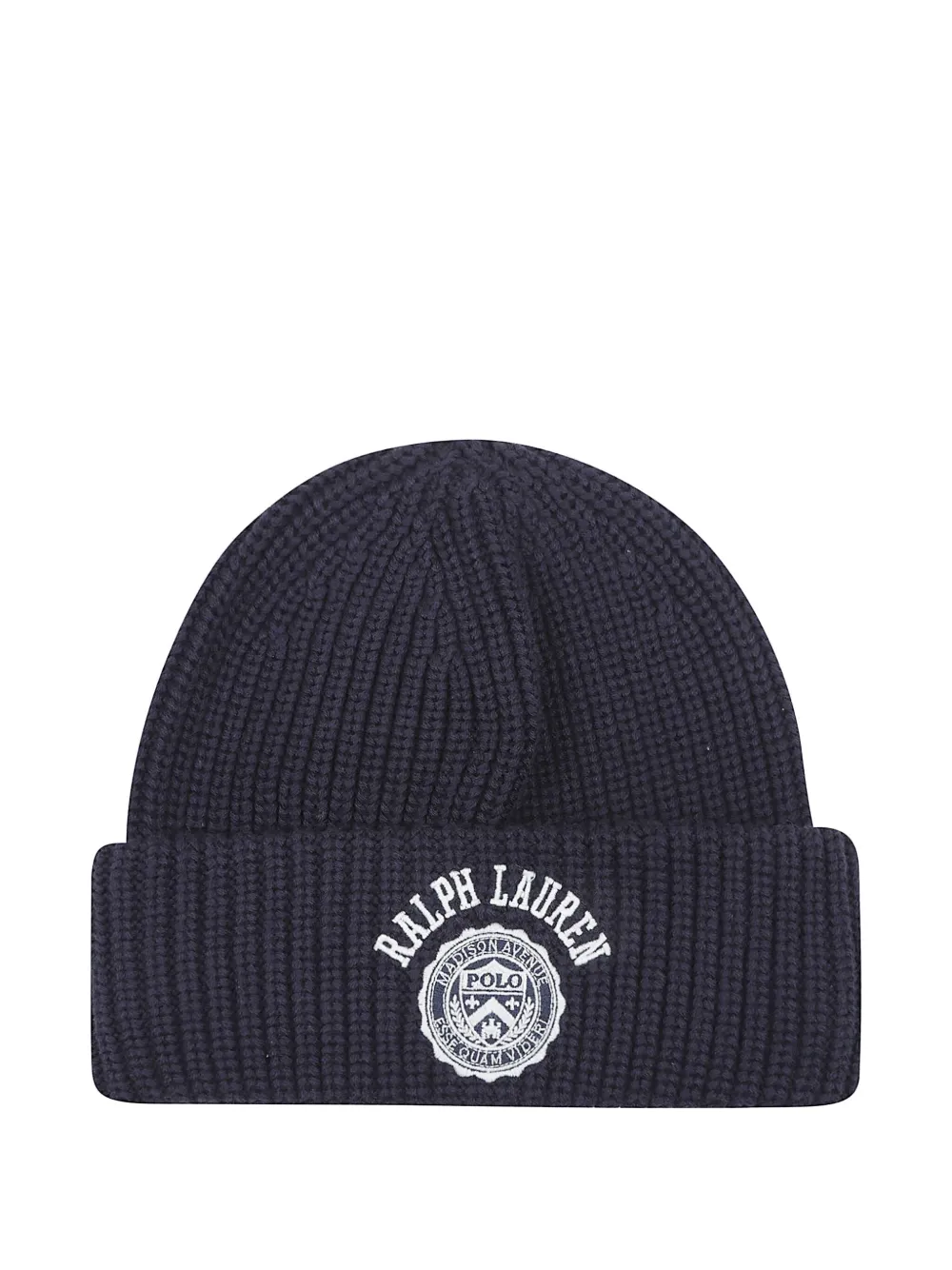 POLO RALPH LAUREN KIDS embroidered-logo beanie hat - ブルー POLO RALPH LAUREN KIDS embroidered-logo beanie hat - ブルー