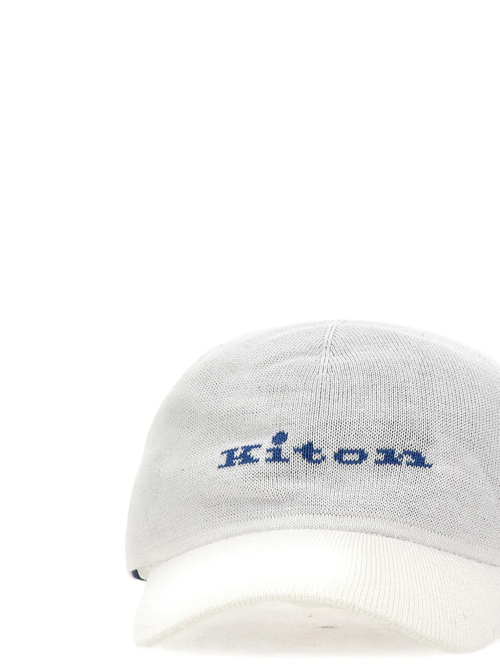 Kiton Honkbalpet met borduurwerk Wit