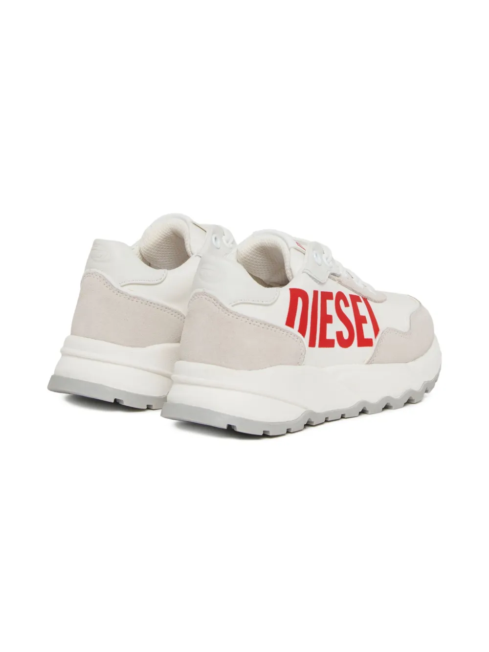 Diesel Kids Sneakers met logo en vlakken Wit