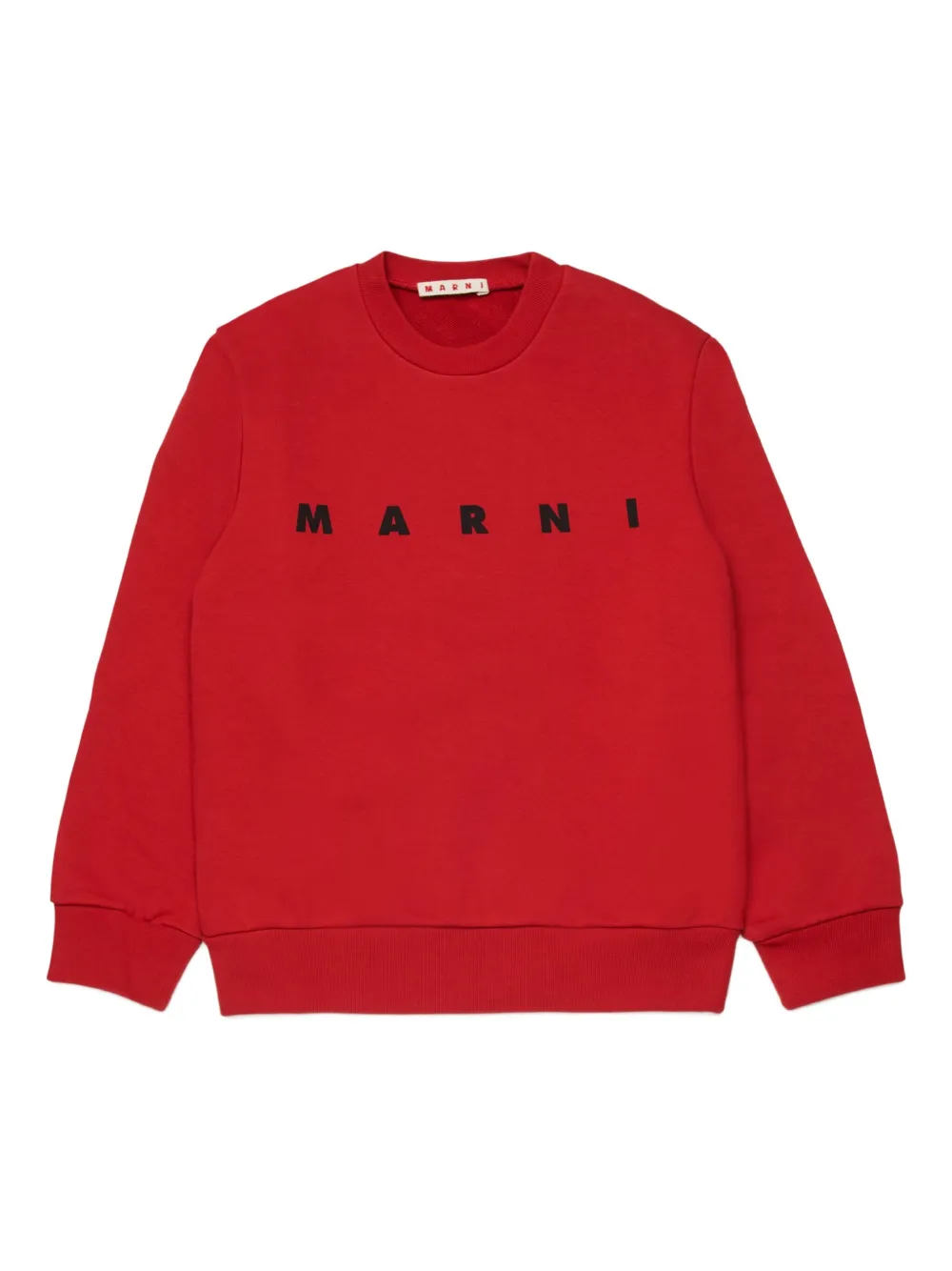 Marni Kids sudadera con cuello redondo y logo | rojo | Image 1