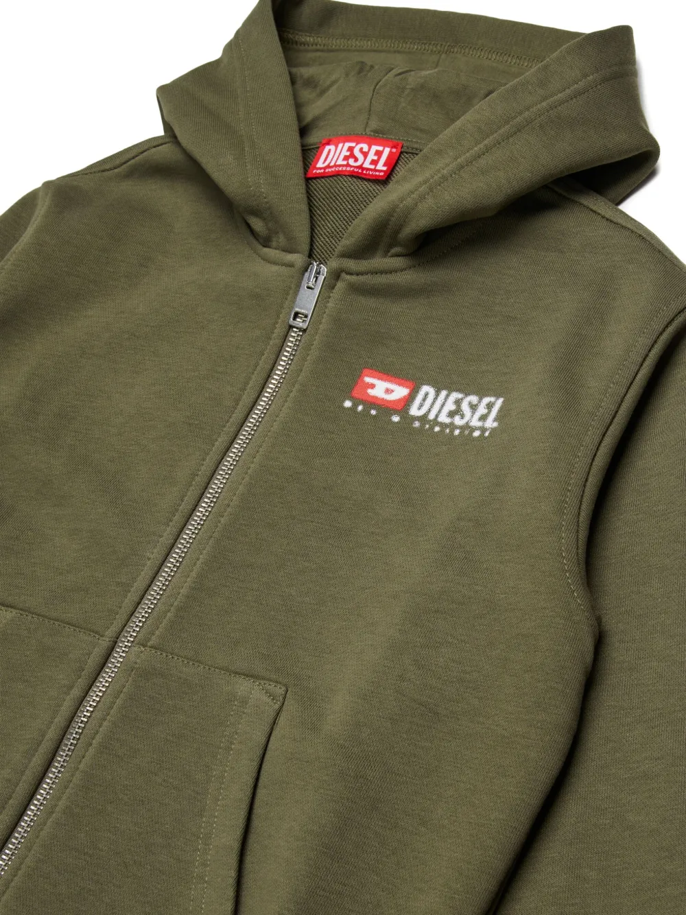 Diesel Sdropshoodz Over Hooded Zip-fastening Hoodie In Multi