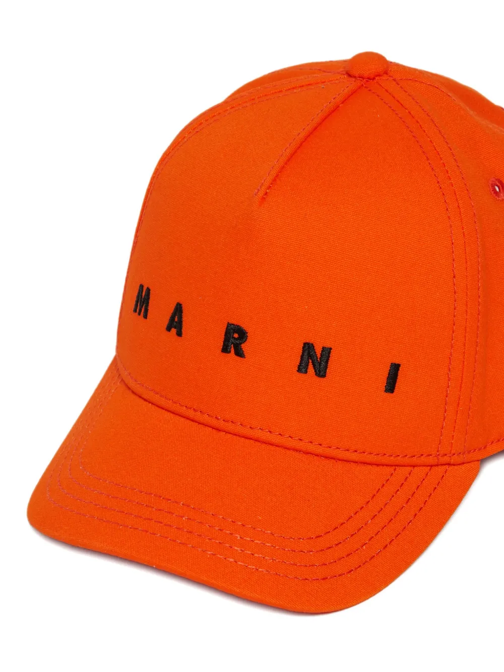  Marni Kids Embroidered-logo Baseball Cap - Orange 