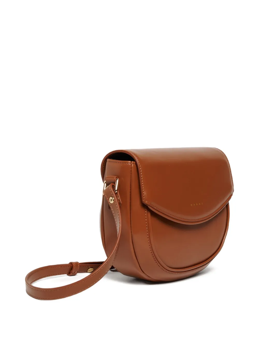  Marni Kids Logo Smile Shoulder Bag - Brown 
