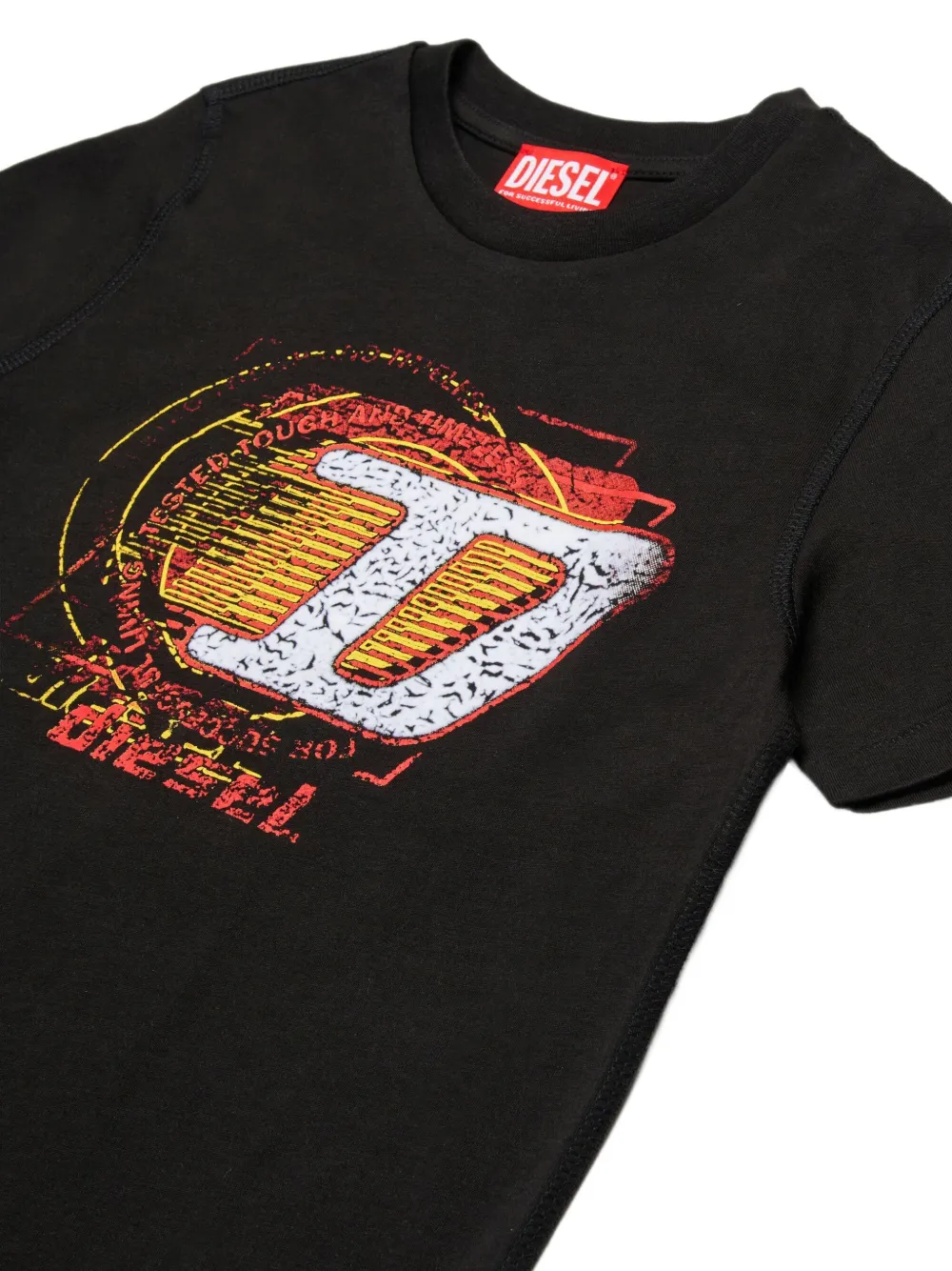 Diesel Tlevel Graphic-print T-shirt In Black