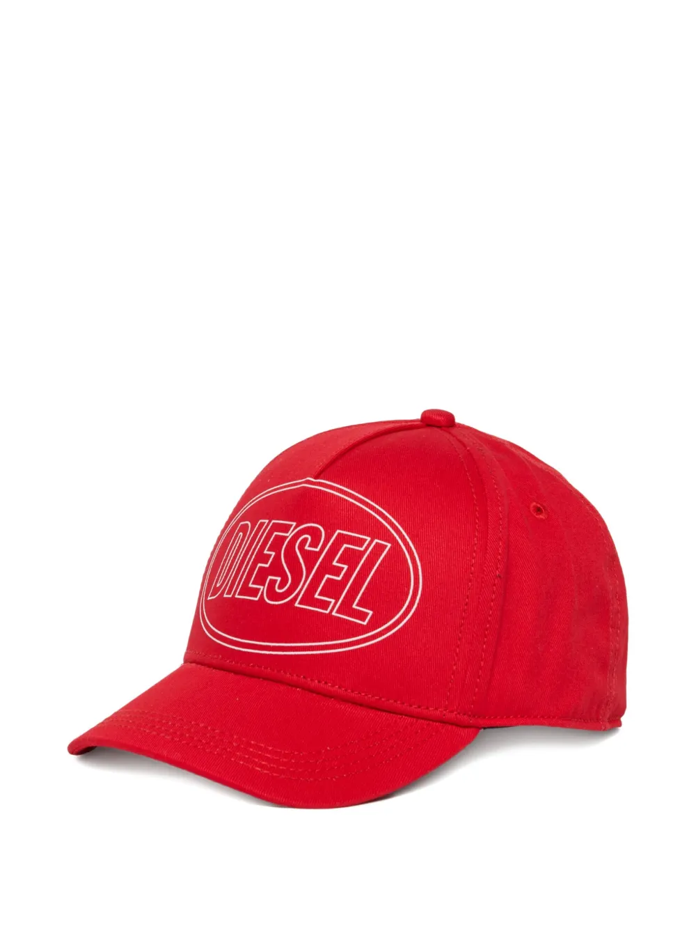 Diesel Kids Cappello da baseball con visiera e logo - Rosso