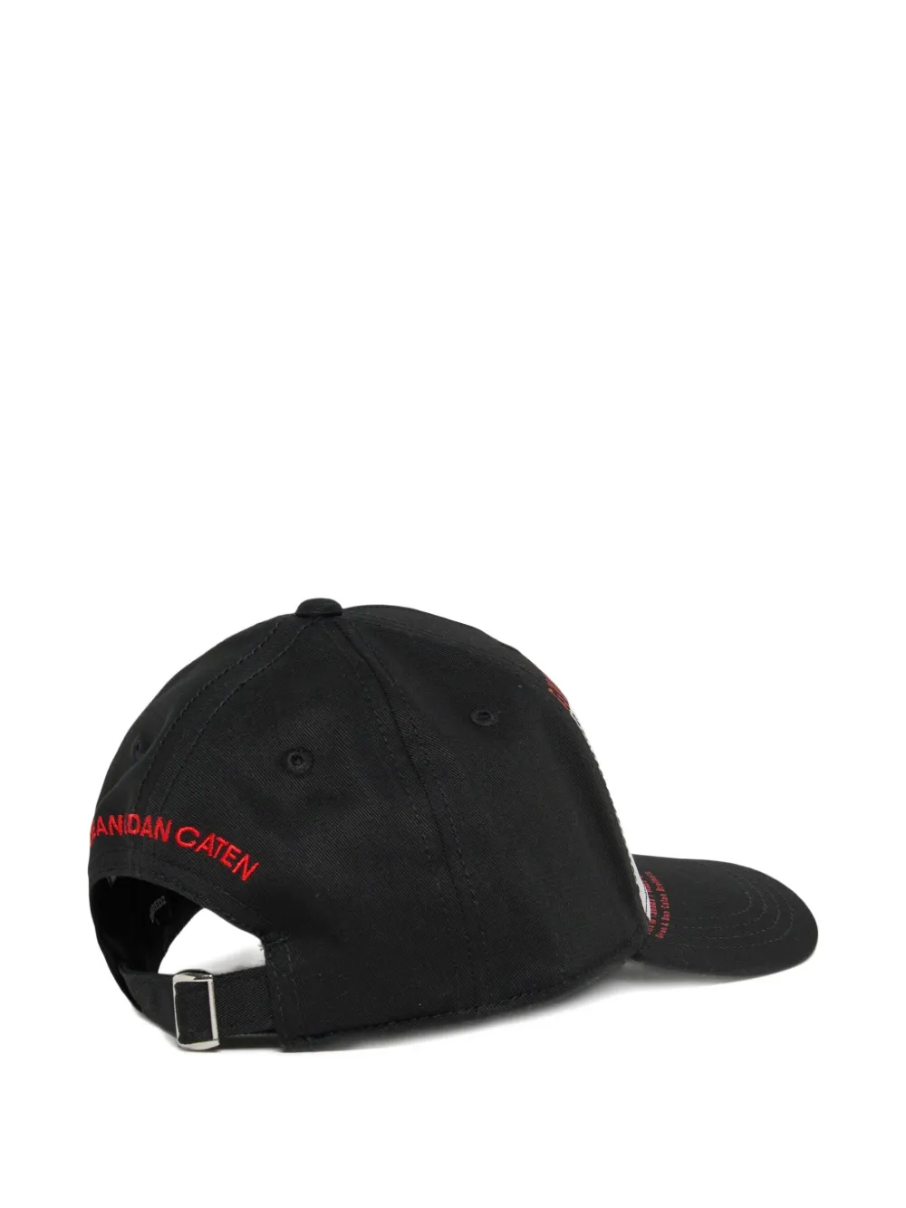 DSQUARED2 KIDS Honkbalpet met logoprint - Zwart