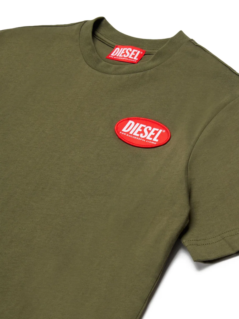  Diesel Kids Tpatch Over Oval-label T-shirt - Green 