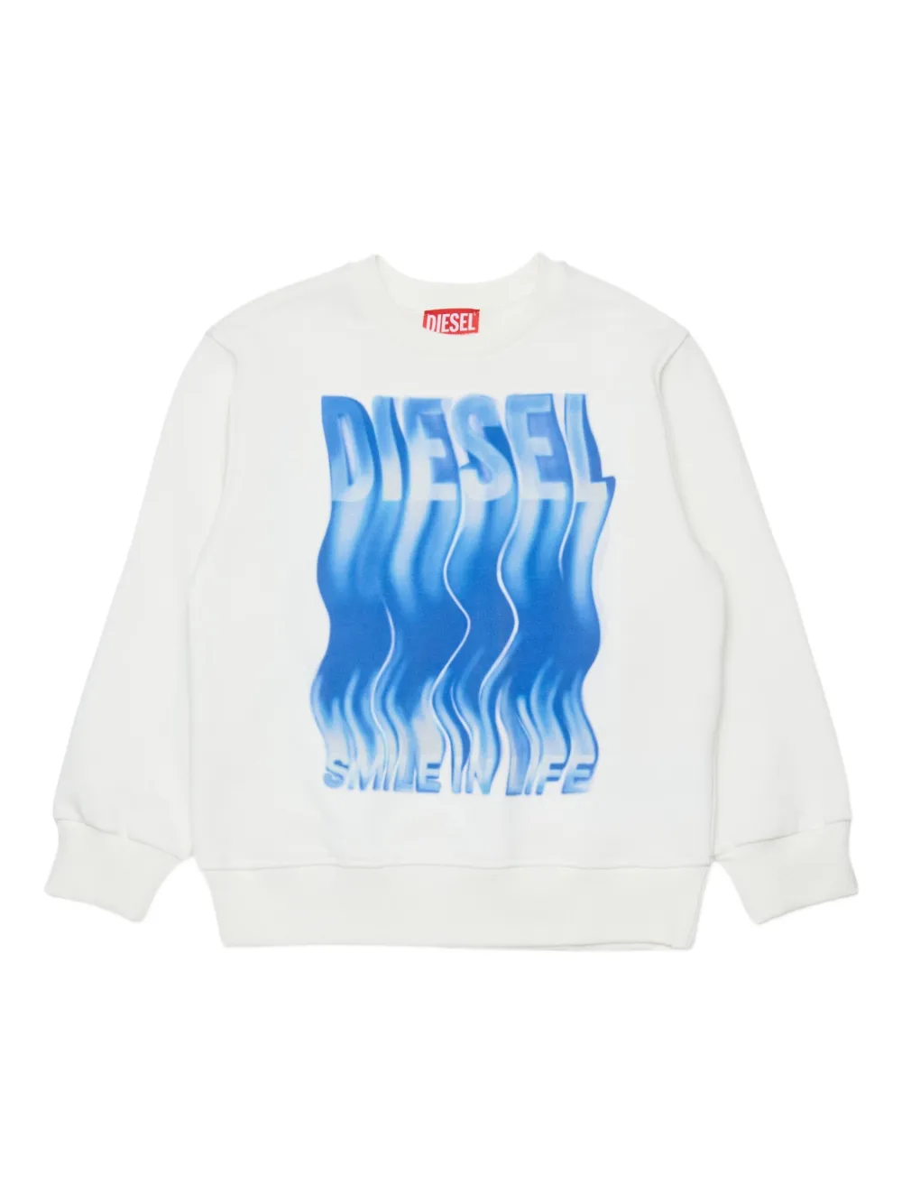 Diesel Kids Felpa girocollo con stampa - Bianco