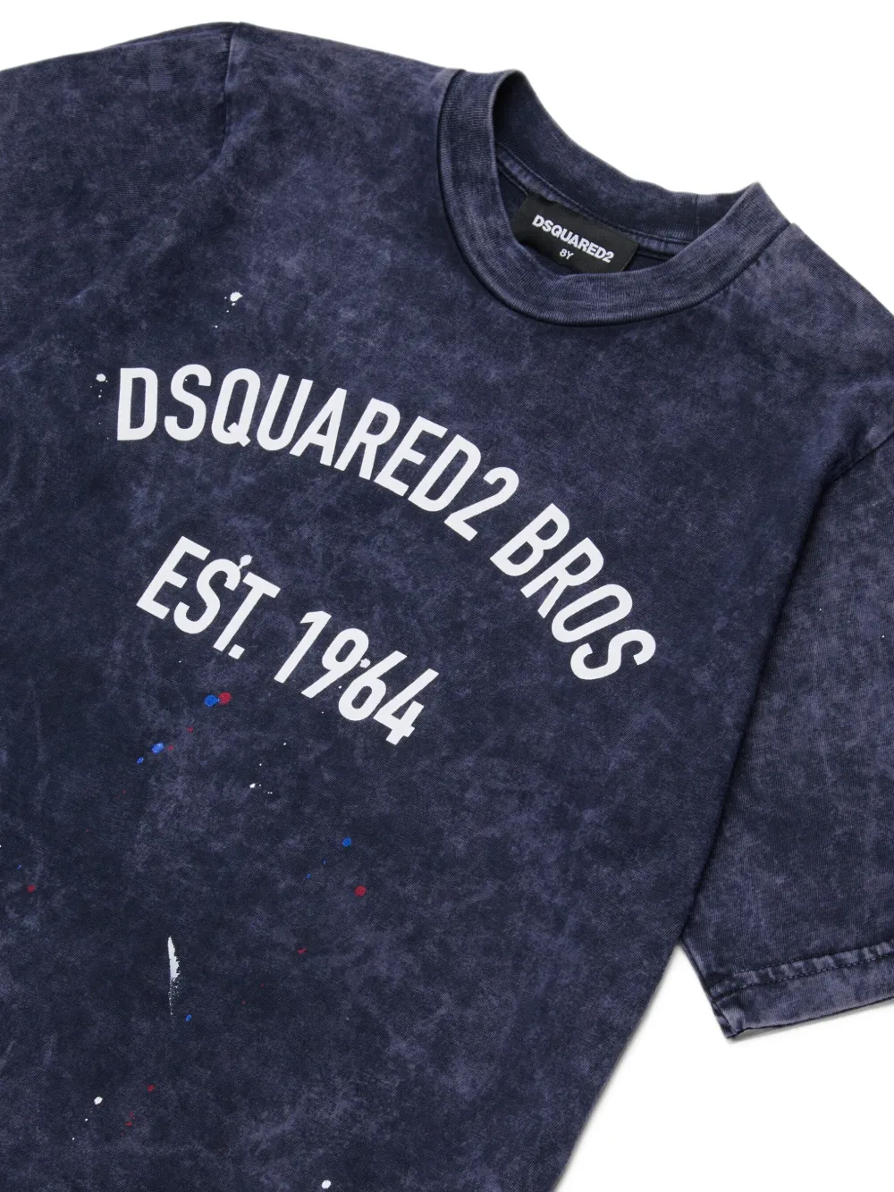 Dsquared2 Logo Crew-neck T-shirt In Blue