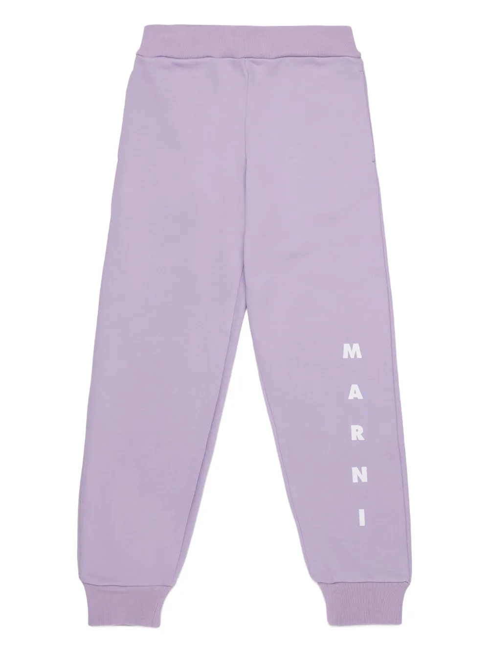 Marni Kids logo-embroidered fleece track pants | Purple | Image 1