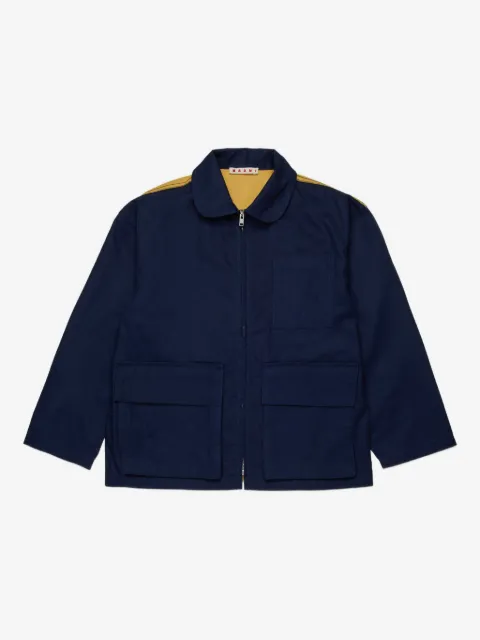 Marni Kids colour-block zip-up jacket