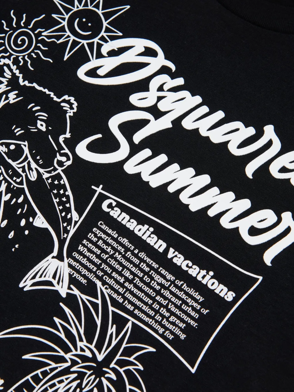 Dsquared2 Graphic-print Crew-neck T-shirt In Black