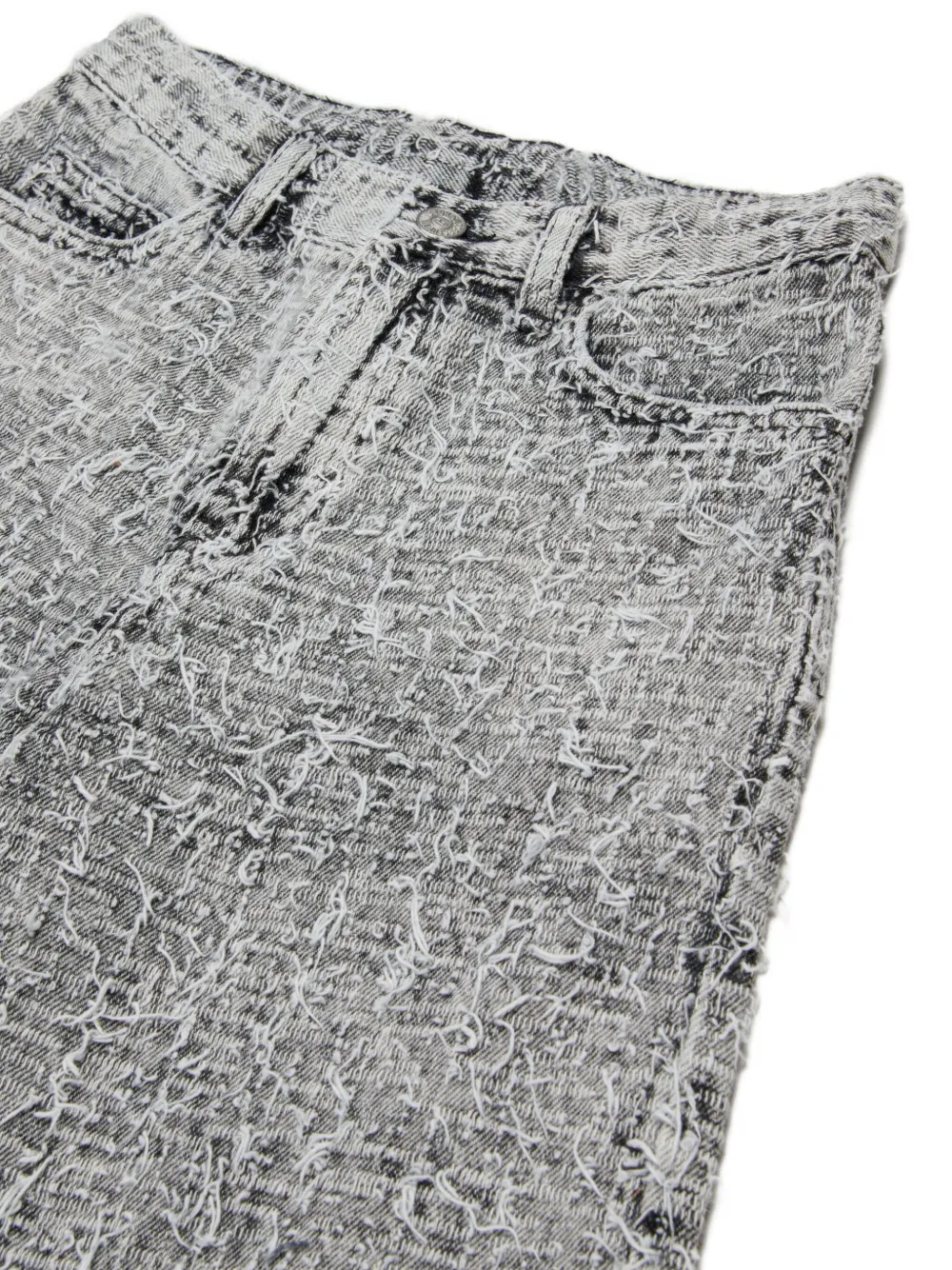 Diesel Kids D-Argjx-Short-J spijkershorts met franje Grijs