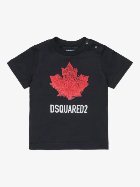 DSQUARED2 KIDS maple leaf logo T-shirt