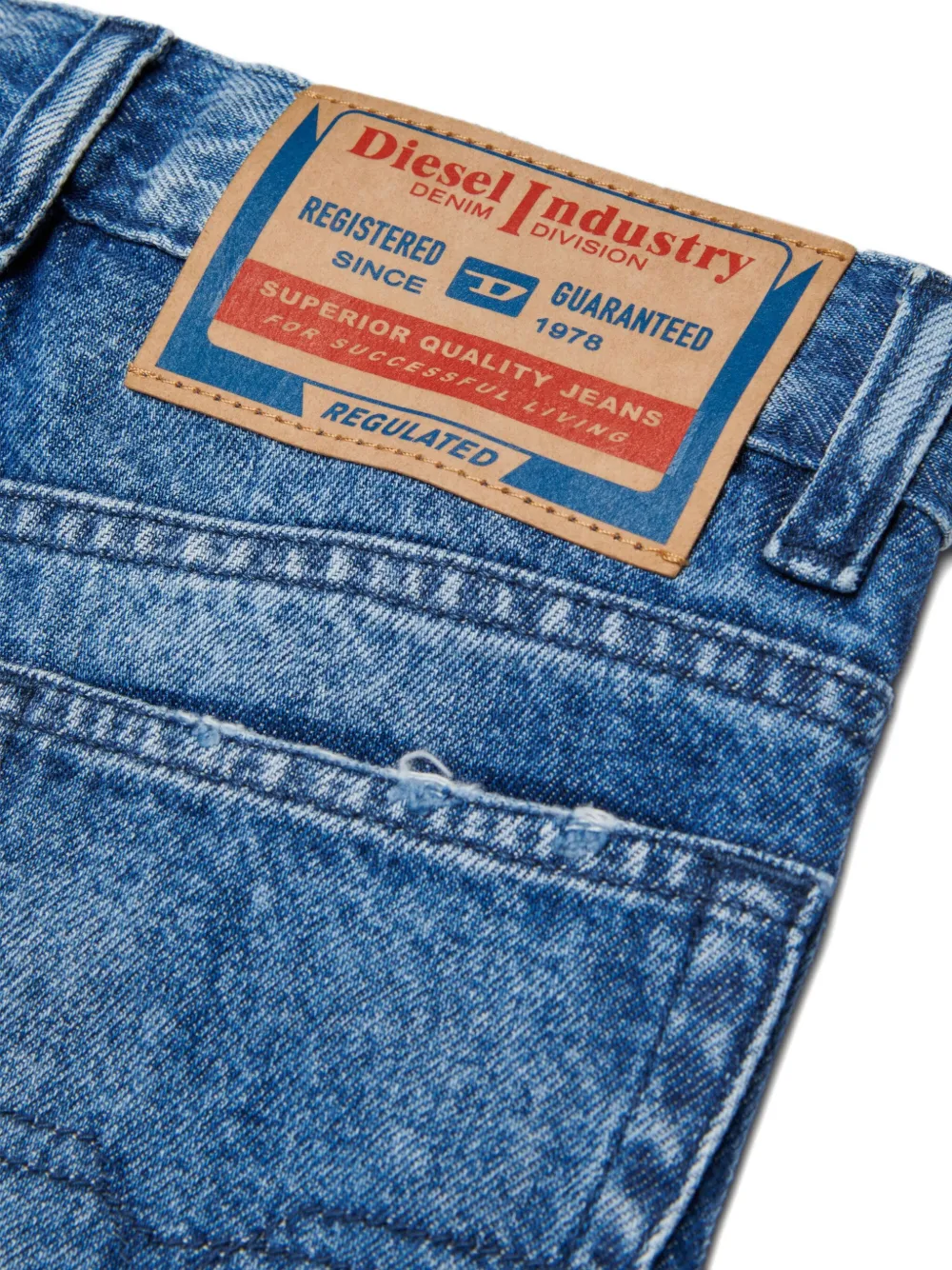 Diesel Kids D-MAKI-J jeans met vlakken Blauw
