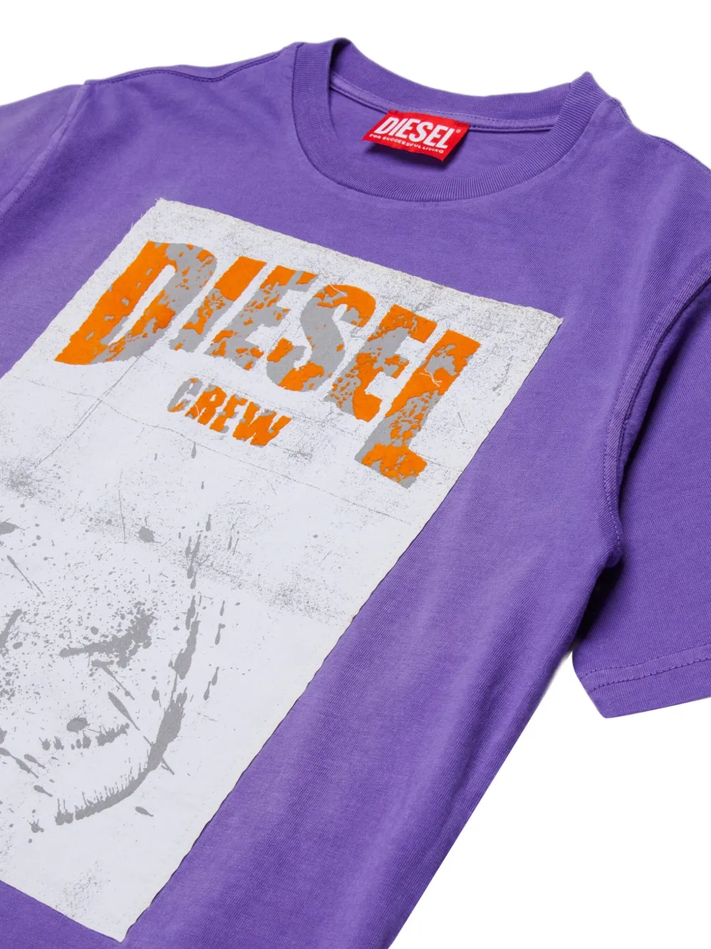 Diesel Kids Tbers Over graphic-print T-shirt | Purple | FARFETCH