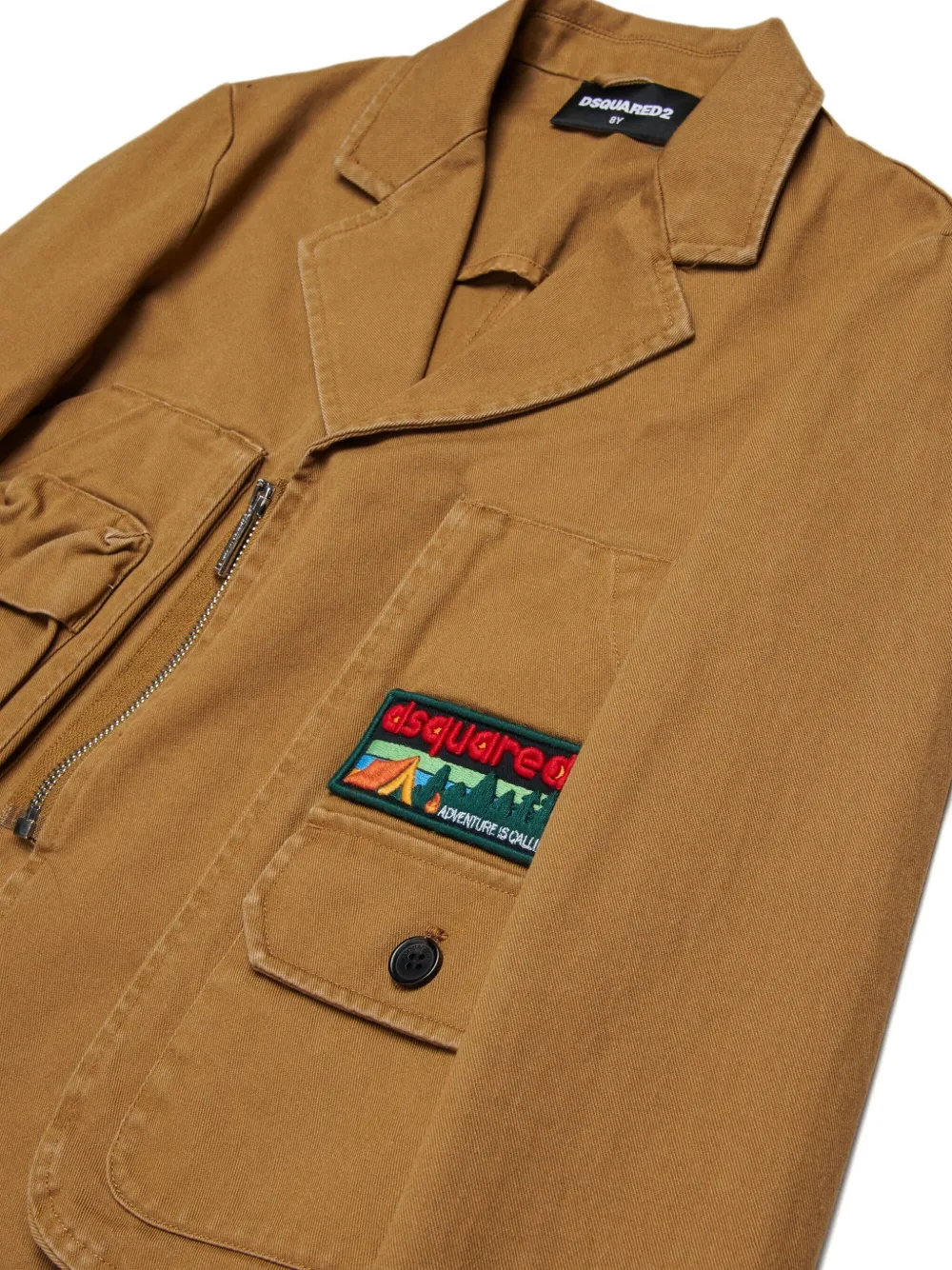 Patch-Pocket Cotton Blazer