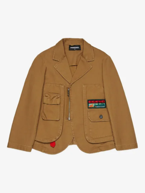 DSQUARED2 KIDS blazer con bolsillo de parche