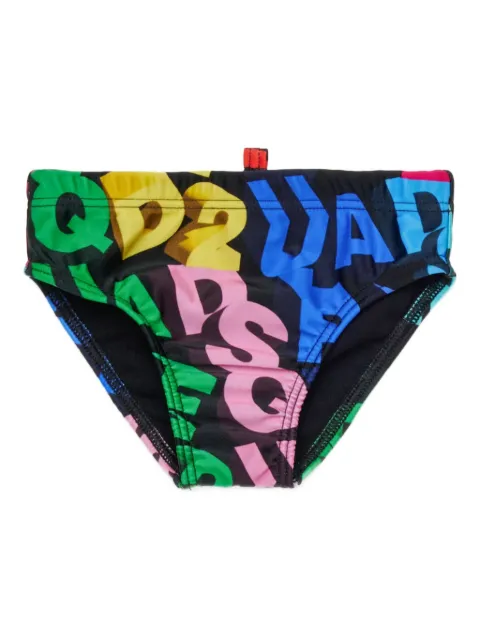 DSQUARED2 KIDS logo-print swim trunks