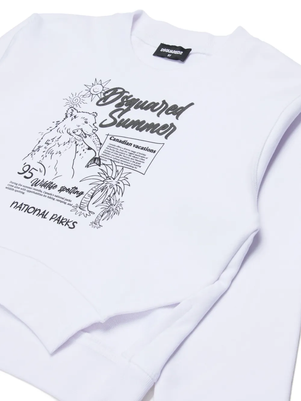 Dsquared2 Graphic Detail Sweatshirt In White