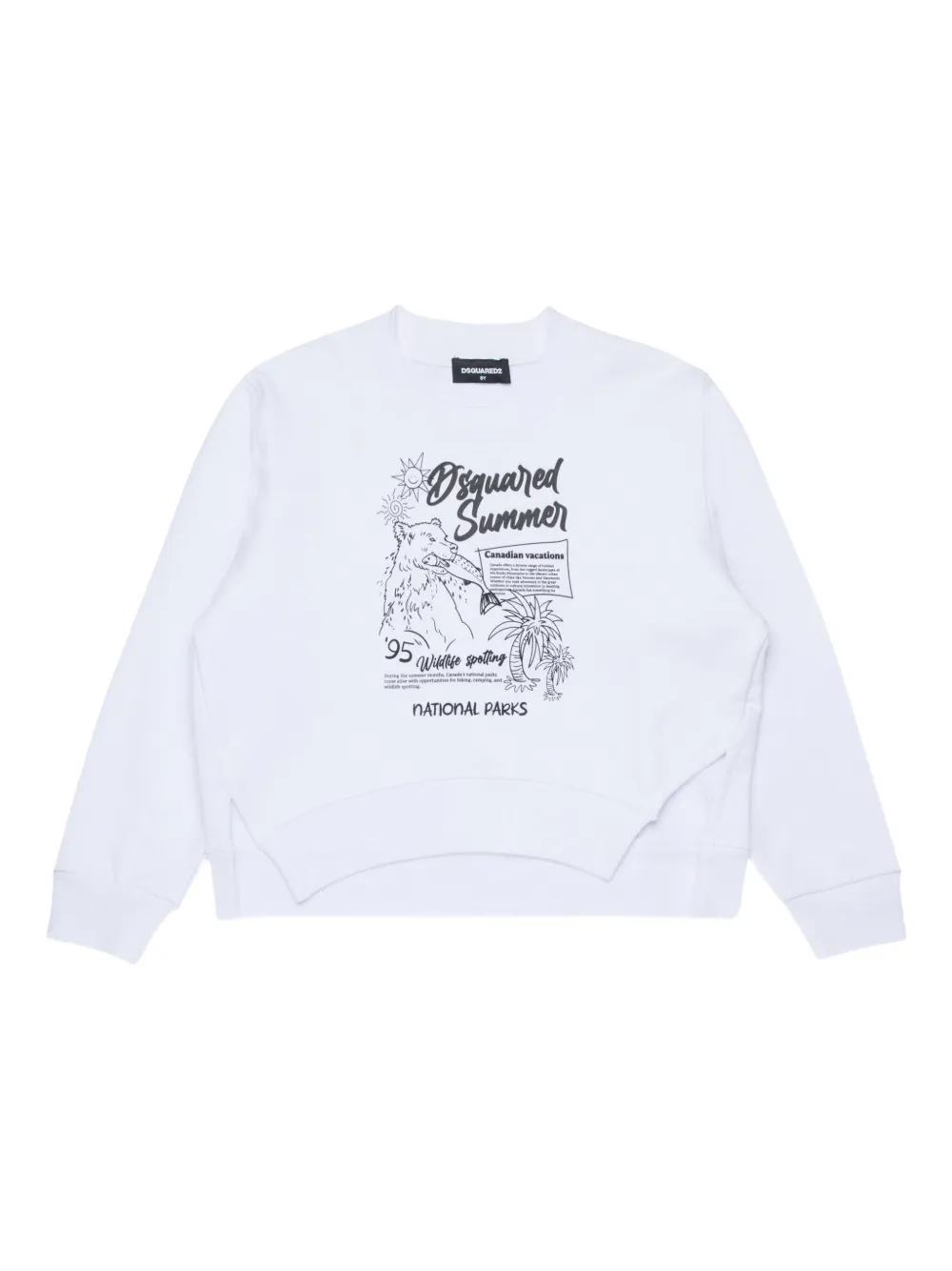 Dsquared2 Graphic Detail Sweatshirt In White
