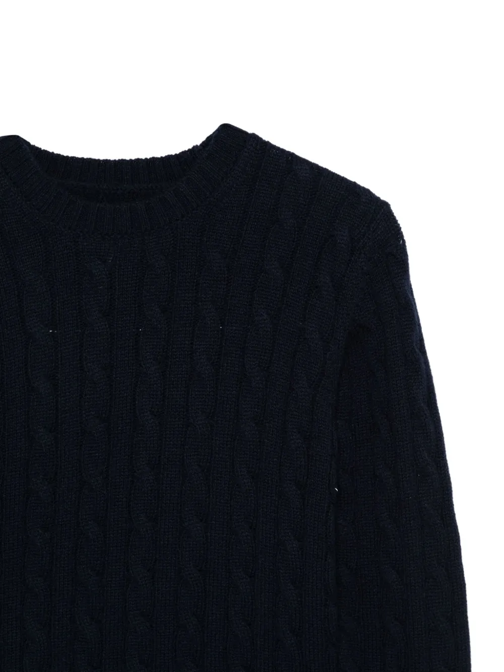 MC2 Saint Barth Kids Kabelgebreide trui Blauw