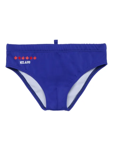 DSQUARED2 KIDS traje de baño con hoja de arce estampada