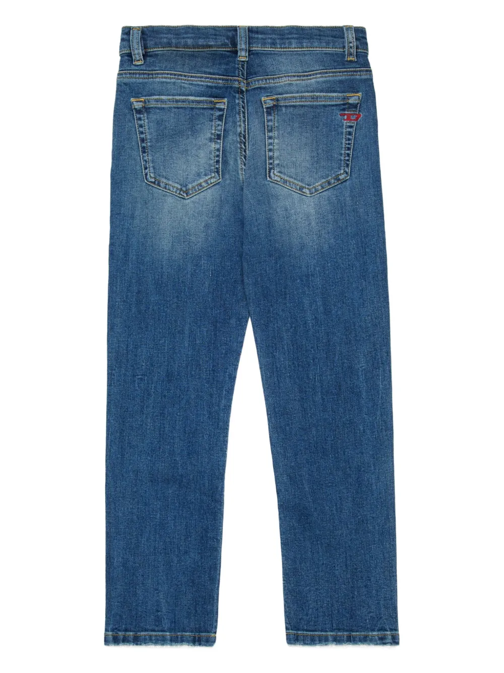 Diesel Kids Gerafelde katoenen jeans Blauw