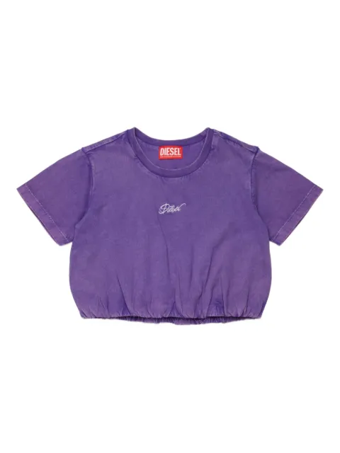 Diesel Kids logo-detail cotton top