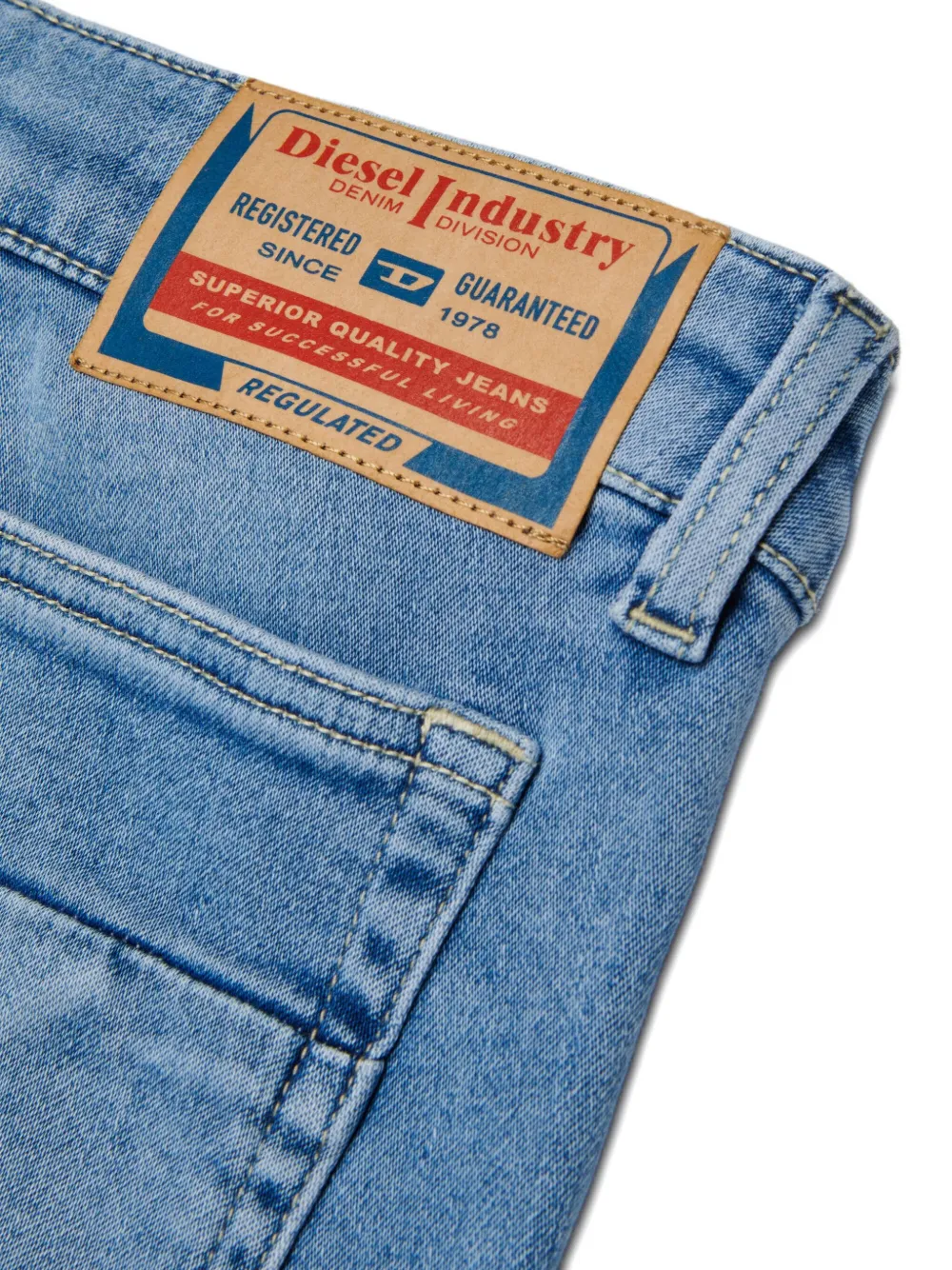 Diesel Logo-patch Cotton Jeans In Blue