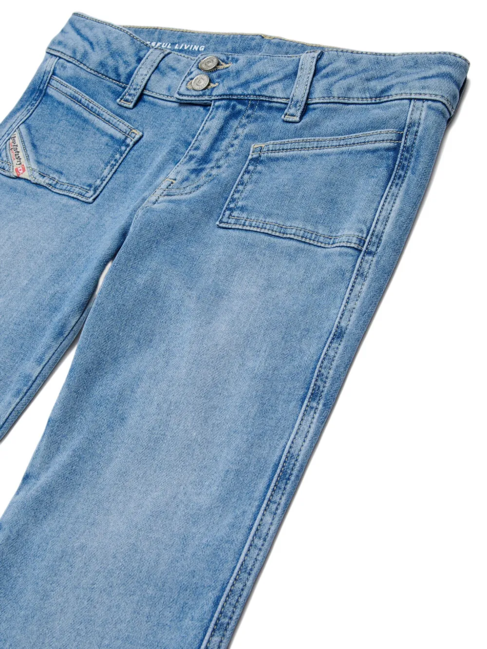 Diesel Logo-patch Cotton Jeans In Blue